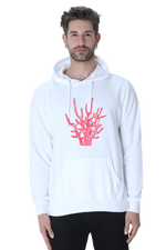 Coral Casual Hoodie White