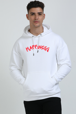 Happiness Unisex Oversized Hoodie White