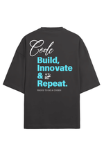 Coder Terry Oversized T-Shirt Black