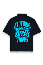 Attitude Oversized Shirt Navy Blue