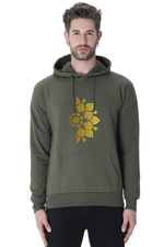 Golden Mandala Right Casual Hoodie Olive Green