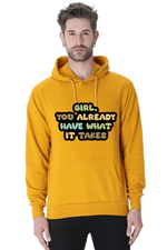 Girl Casual Hoodie Mustard Yellow