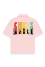 Chess Oversized Shirt Light Baby Pink
