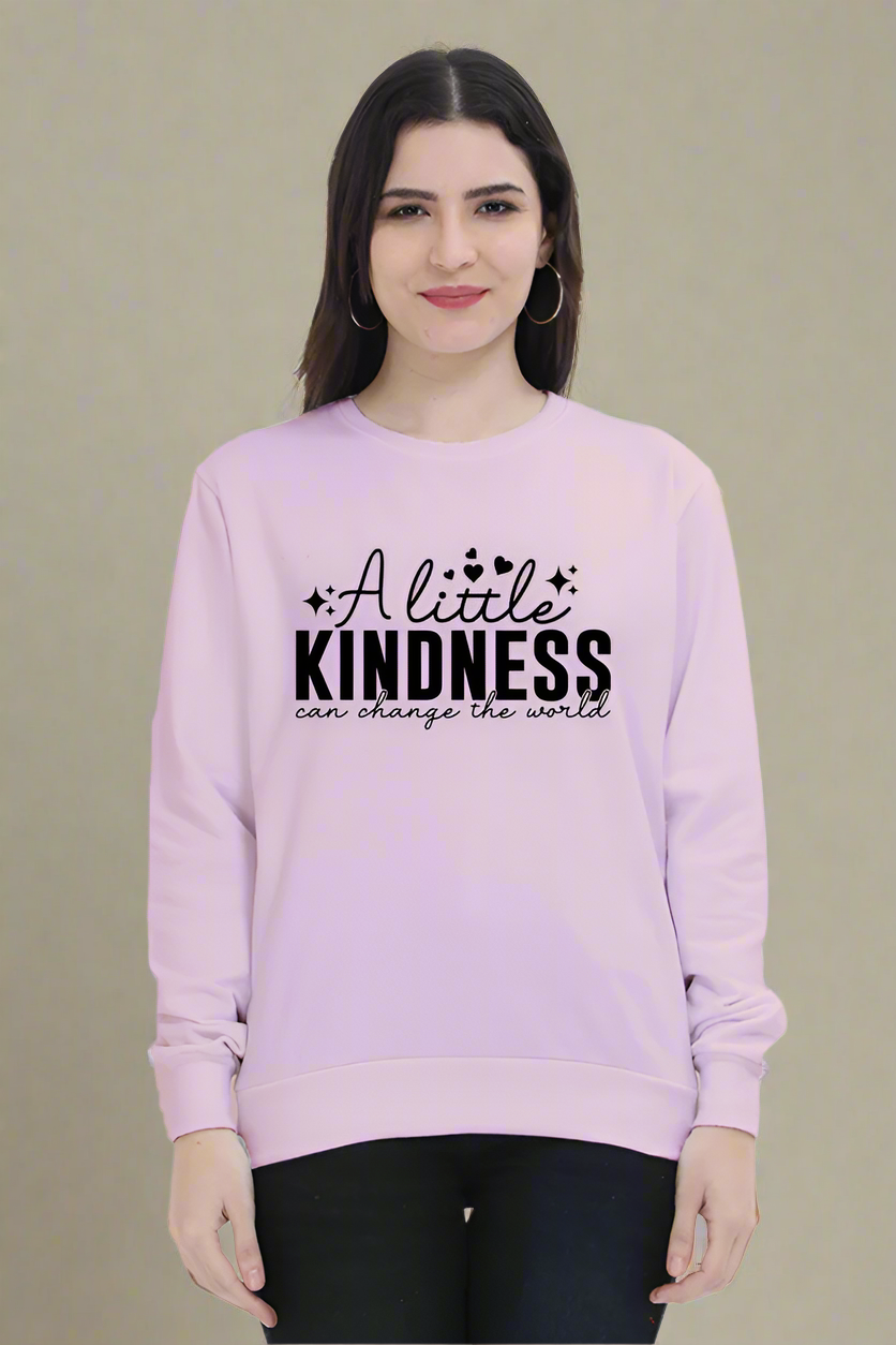 A Little Kindness Casual Sweatshirt Light Baby Pink