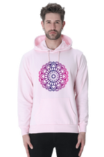 Purple Mandala Casual Hoodie Light Baby Pink