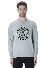 Be a Kind Human Casual Sweatshirt Grey Melange