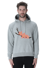 Sakura Casual Hoodie Grey Melange