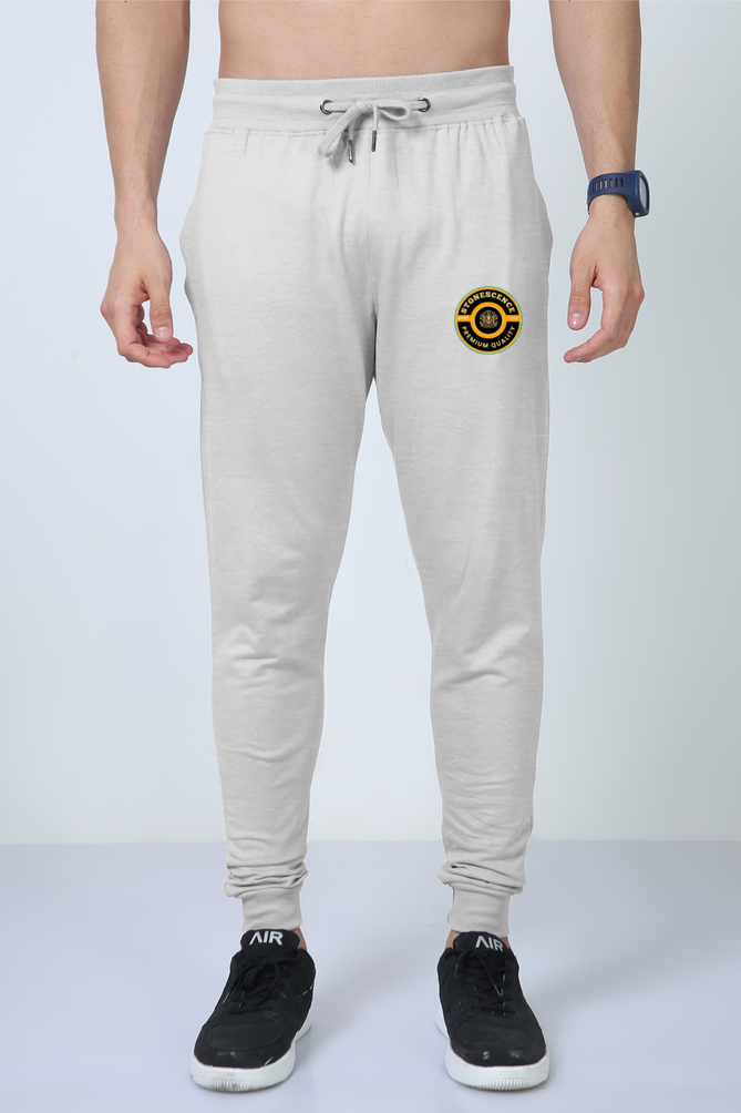 Yellow Vibe Jogger Grey Melange