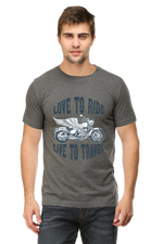 Love to Ride Half Sleeve T-Shirt Charcoal Melange