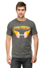 Gym freak Half Sleeve T-Shirt Charcoal Melange