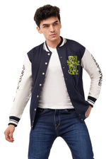 Stay Humble Stylish Long Sleeve Button Varsity Jacket