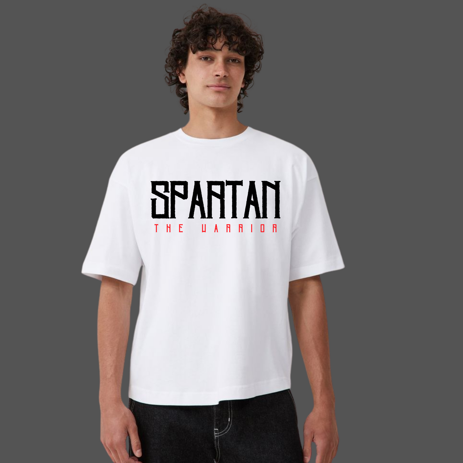 Spartan Black Terry Oversized T-Shirt
