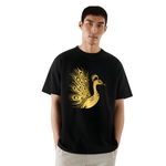 Golden Peacock Unisex Oversized T-Shirt