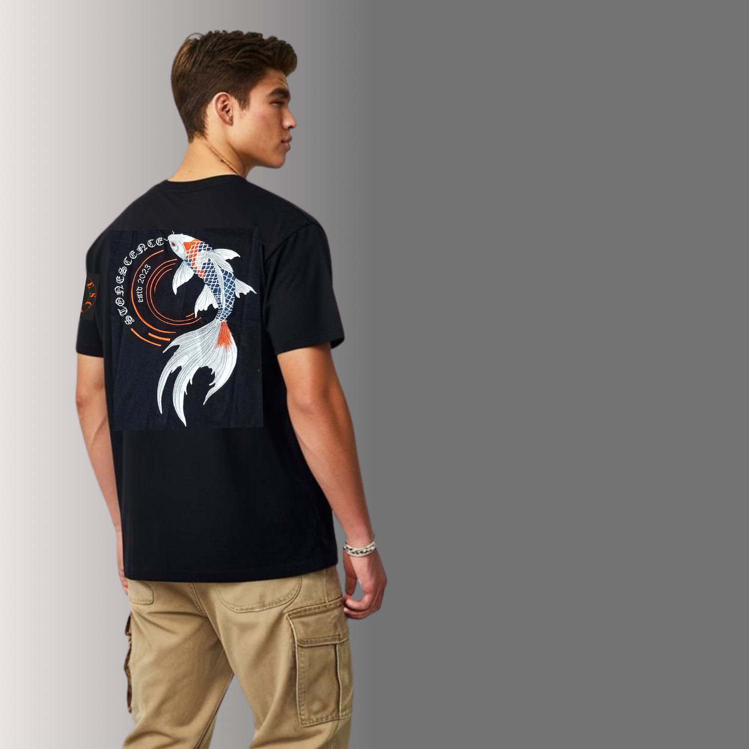 Drift With The Koi Oversized T-Shirt – Embroidery