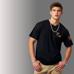 Drift With The Koi Oversized T-Shirt – Embroidery Black