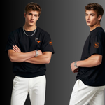 Drift With The Koi Oversized T-Shirt – Puff Print Black