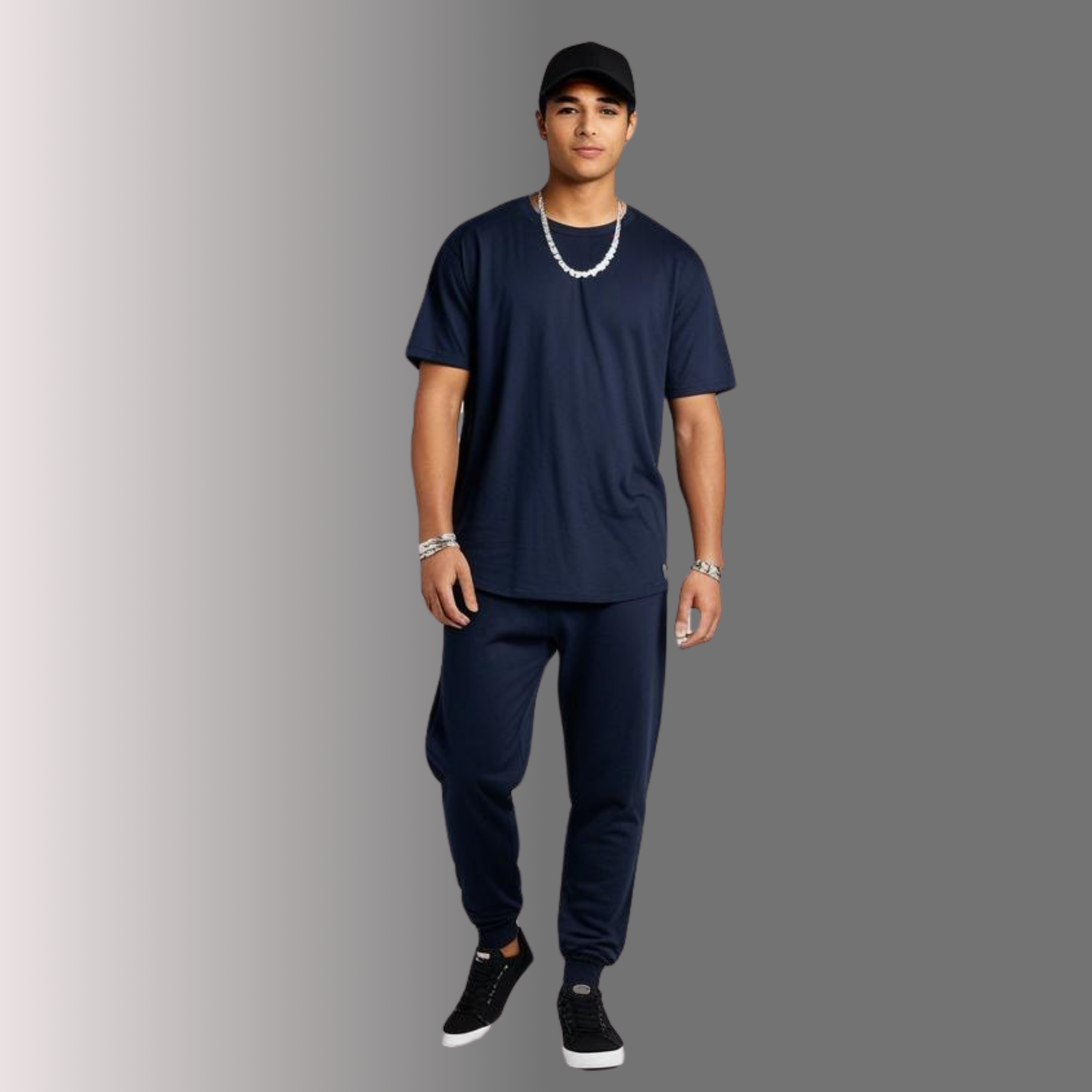 Navy Blue Oversized T-Shirt and Jogger XS