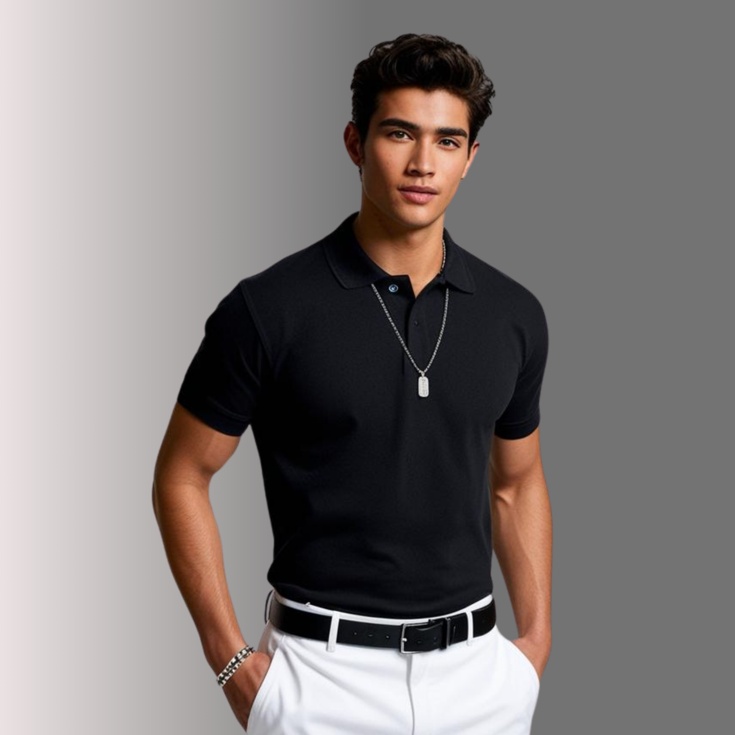 Black Polo T-Shirt