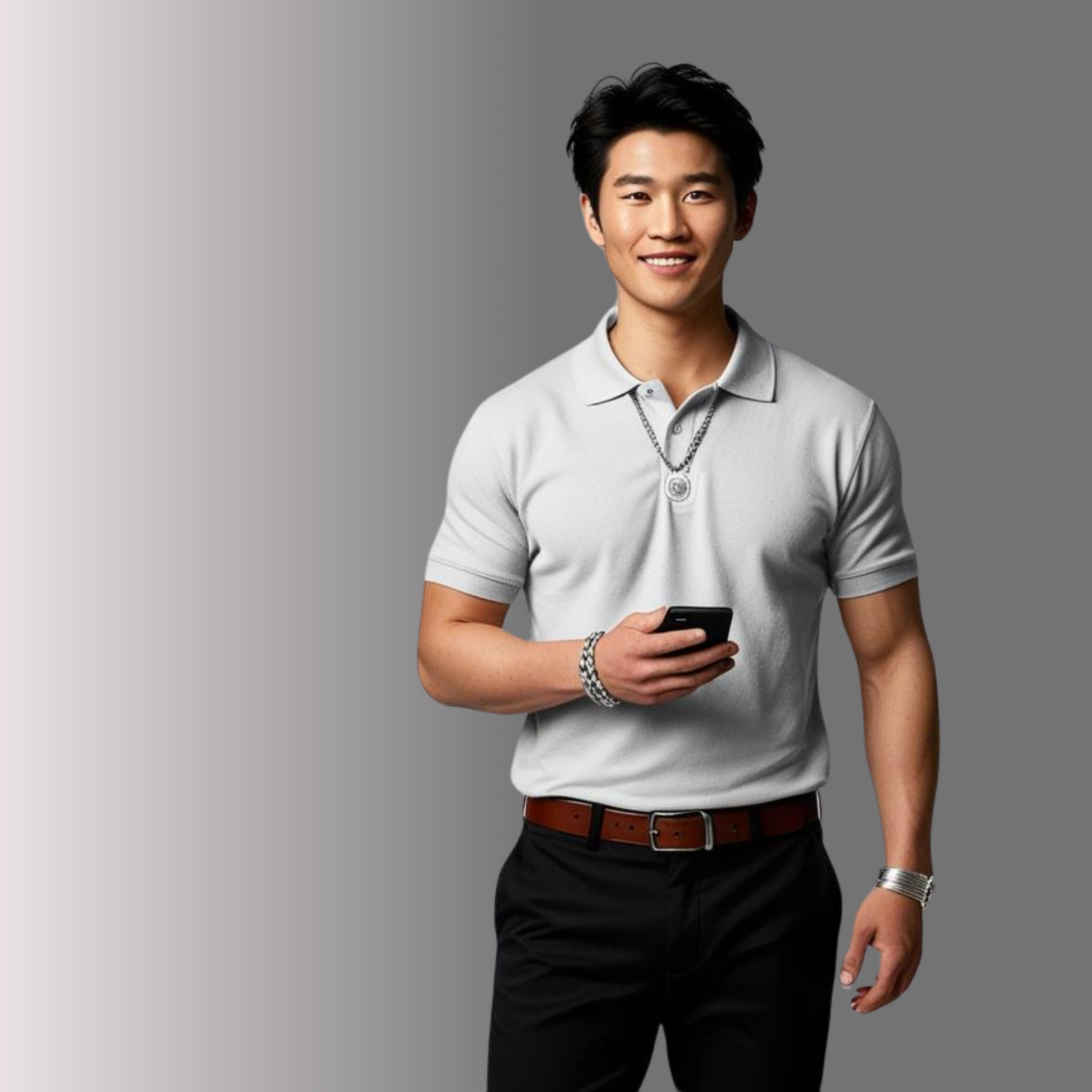 Grey Polo T-Shirt