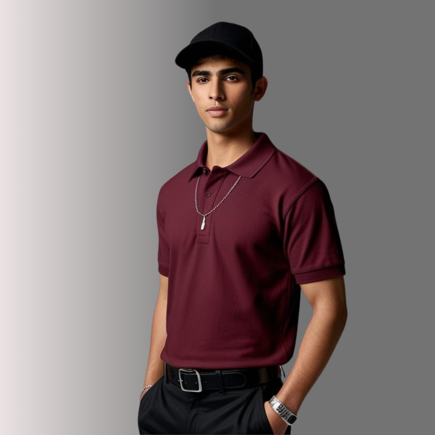 Marron Polo T-Shirt