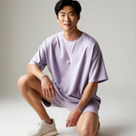 Lavender Terry T-Shirt and Shorts Set XXL