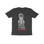 Bolder and Wiser Kid's Half Sleeve Round Neck T-Shirt Black