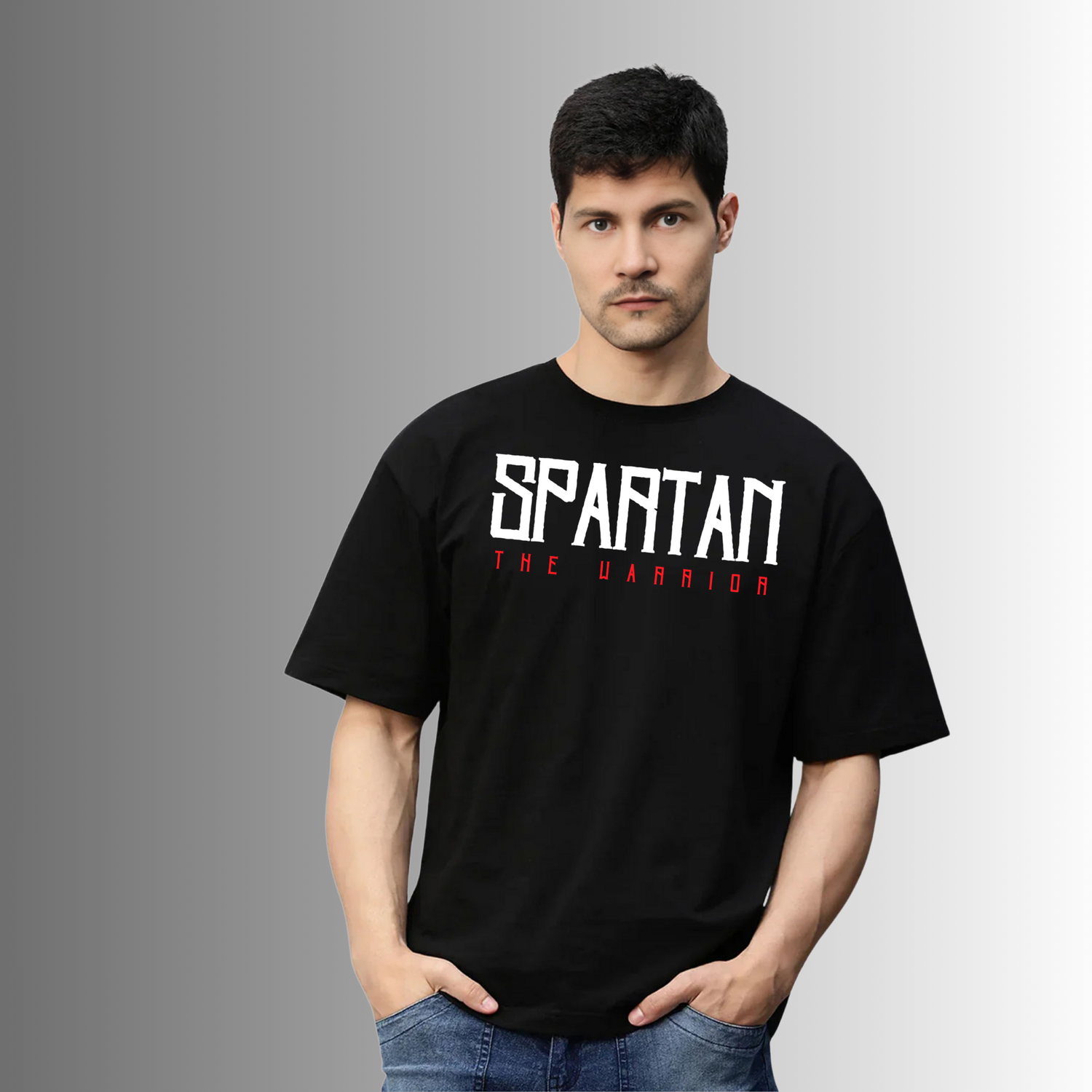 Spartan Terry Oversized T-Shirt Black