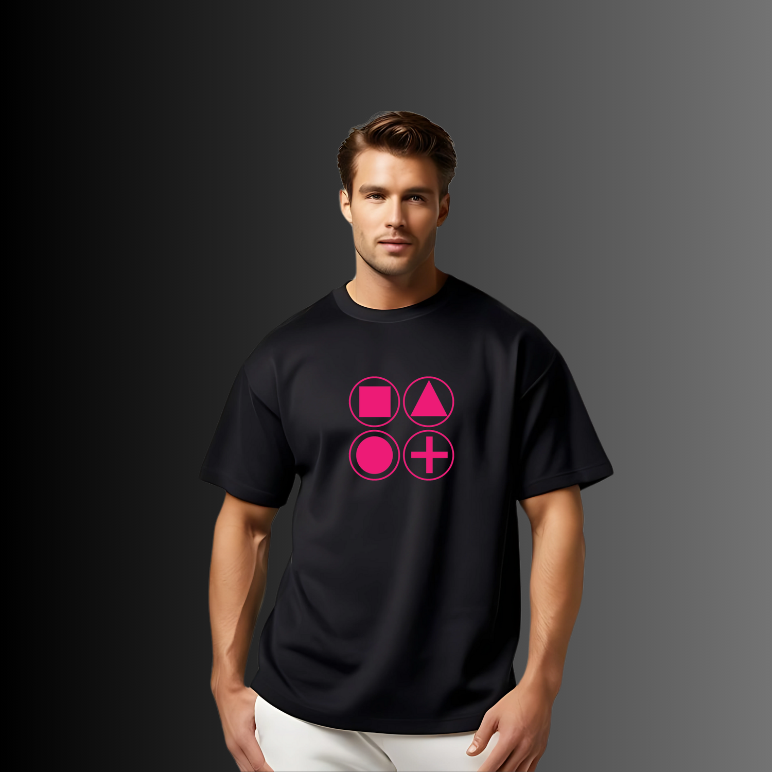 Squid Game Terry Oversized T-Shirt Black