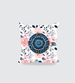 Blue and Pink Flower Cushion Cover 16x16