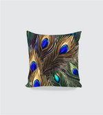 Peacock Feathers Cushion Cover 16x16