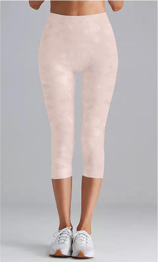Women High Waist Capri Legging AOP