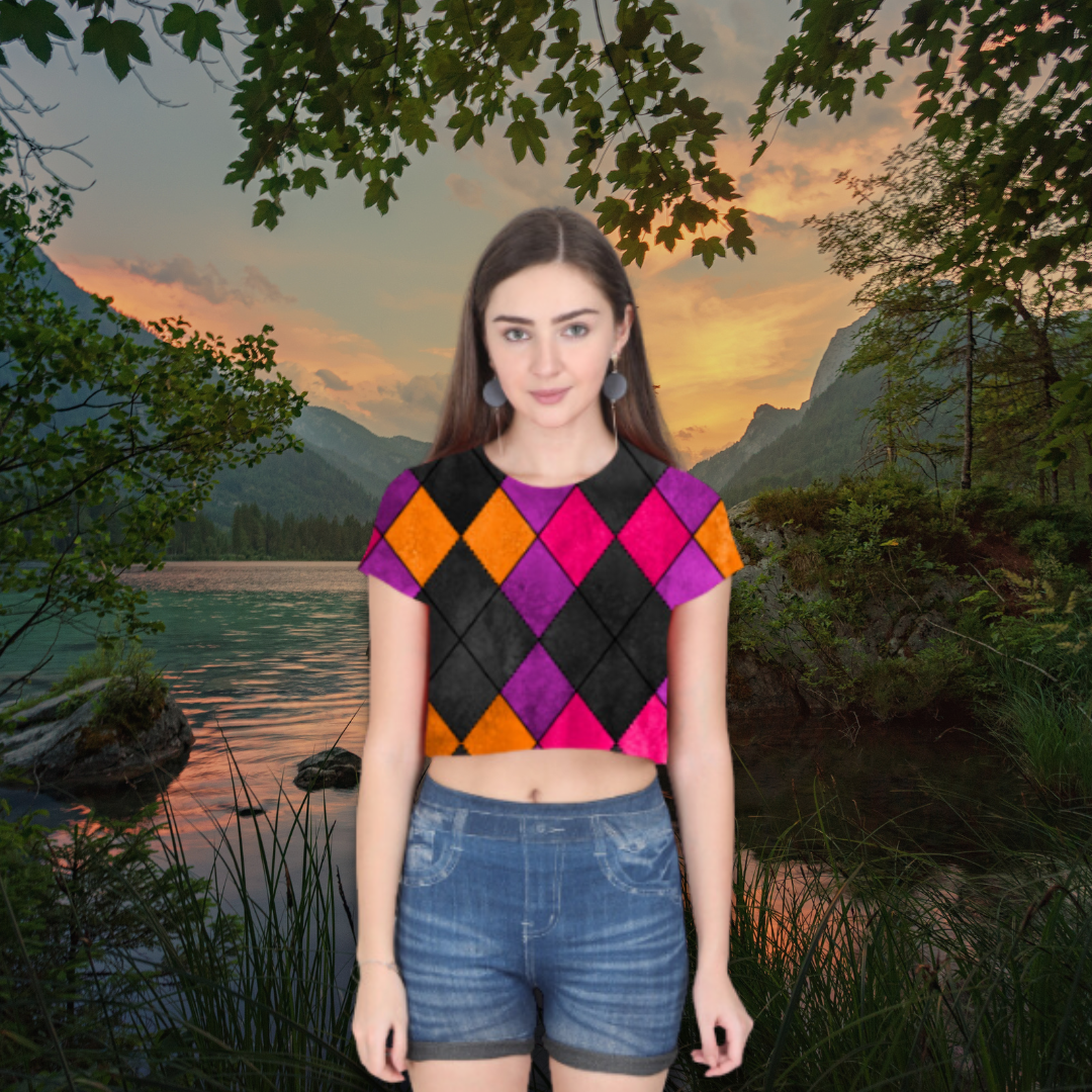 Women Crop Top AOP