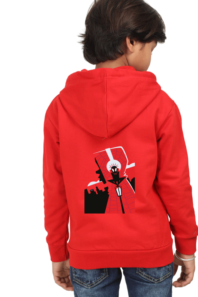 Spider Kids Hoodie Red