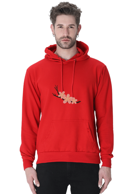 Sakura Unisex Casual Hoodie Red