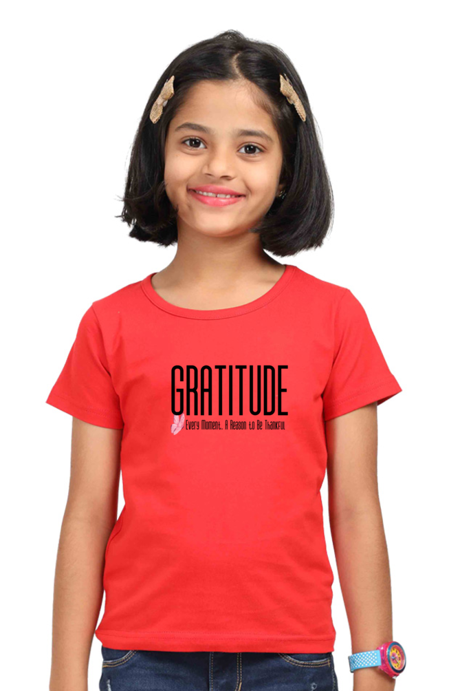 Gratitude Kids T-Shirt Red