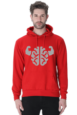 Brain Power Casual Hoodie Red
