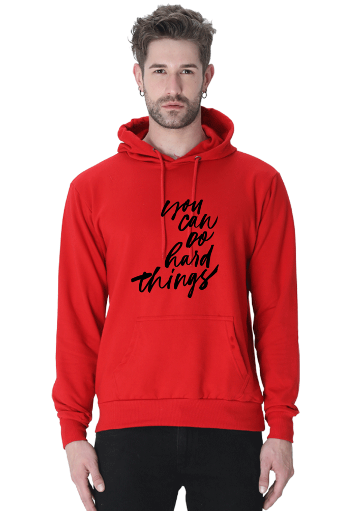 You can do Hard things Unisex Casual Hoodie Red