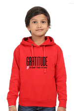 Gratitude Kids Hoodie Red