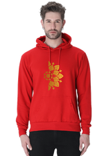 Golden Mandala Right Casual Hoodie Red
