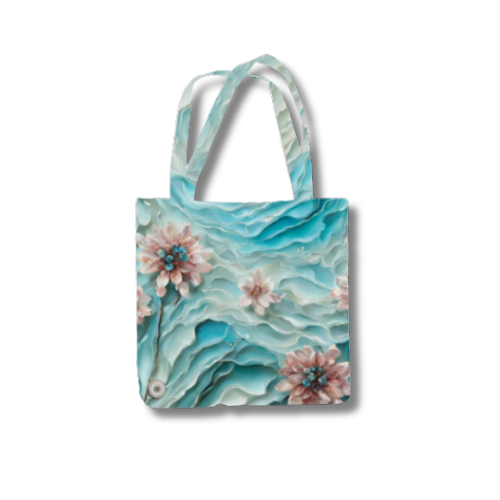 Rose Flowers Tote Bag with Zipper Standard