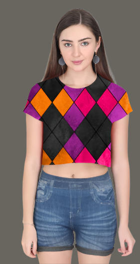 Black Diamond Women Crop Top