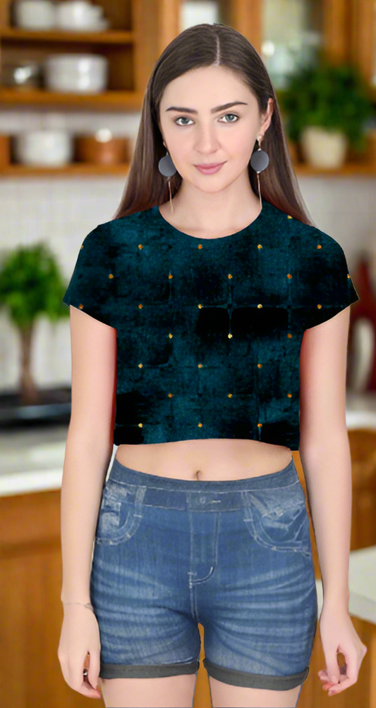 Blue Star Women Crop Top