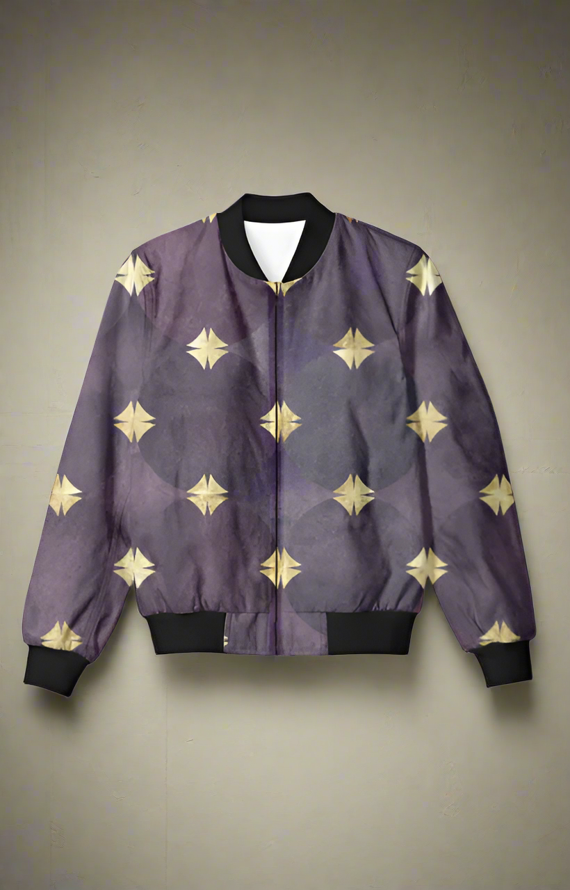 Purple Star Unisex Bomber Jacket