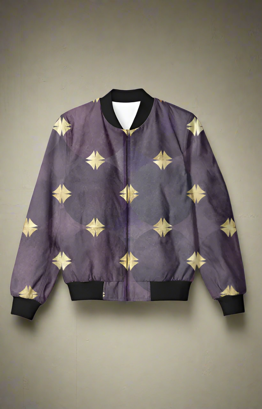 Purple Star Unisex Bomber Jacket