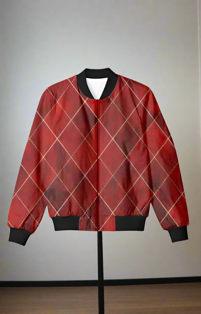 Red Diamond Unisex Bomber Jacket