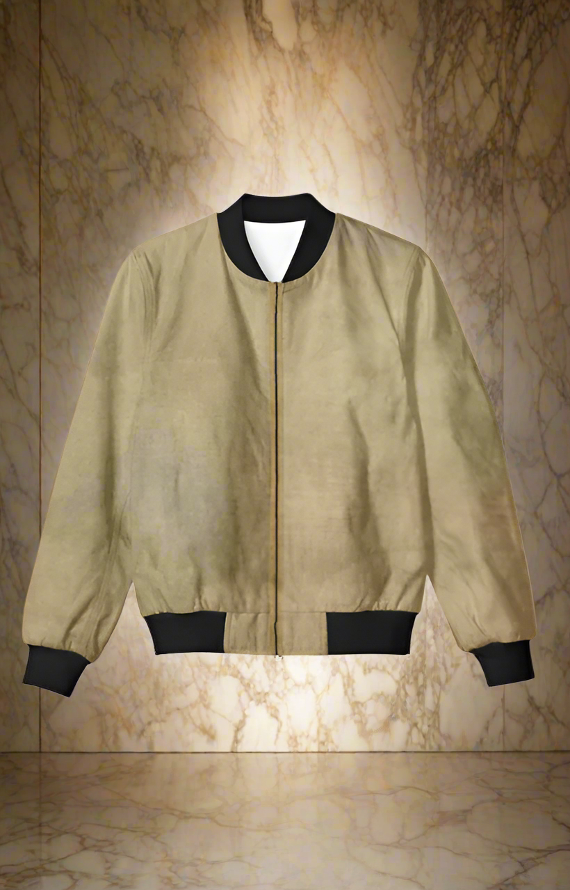 Beige Amaze Unisex Bomber Jacket