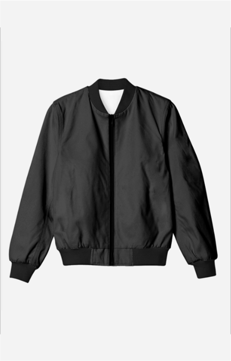 Black Unisex Bomber Jacket 4XL