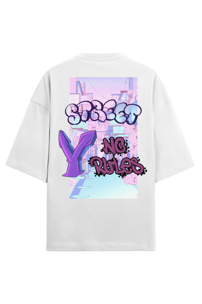 YNo Rules Terry Oversized T-Shirt White