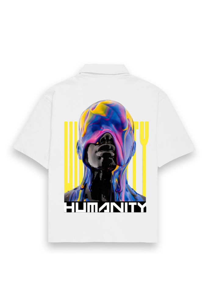 Humanity Oversized Cotton Shirt White