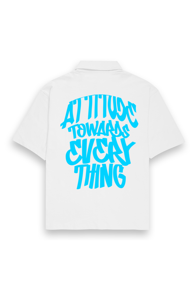Attitude Oversized Cotton Shirt White